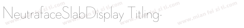 NeutrafaceSlabDisplay Titling字体转换